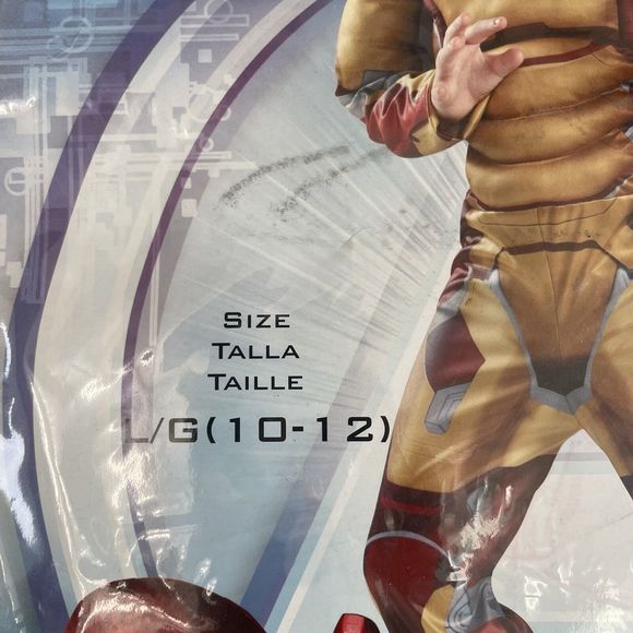 IRON MAN 3 COSTUME Boys 10-12 L Marvel Avengers Light up Halloween Costume Suit - Picture 4 of 8